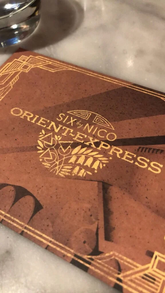 six by nico orient express brown menu 