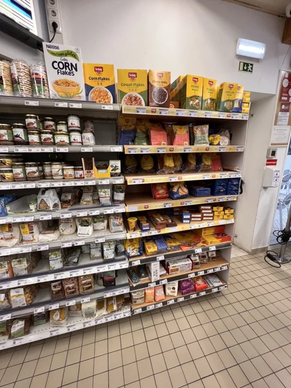 gluten free section in supermarket
