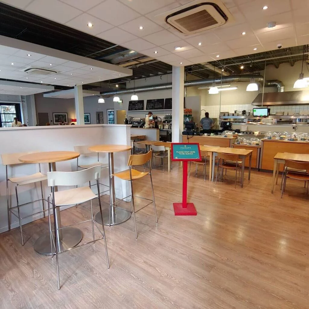 Inside Loudons cafe